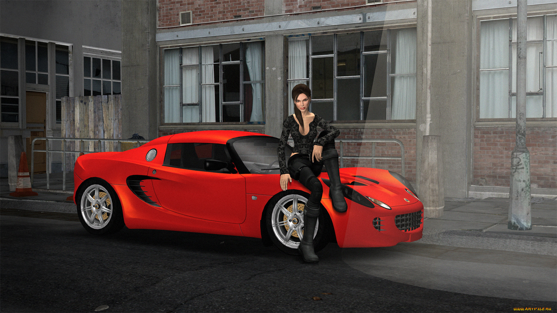 , 3d car&girl, , , , 